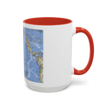Pacific Ocean (1962) (Map) Accent Coffee Mug