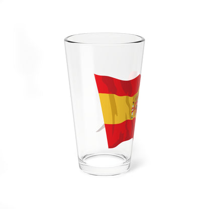 Spain flag waving icon (Spain) Pint Glass 16oz