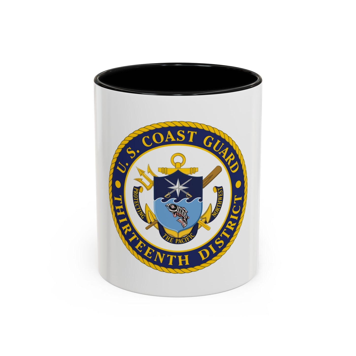 USCG Thirteenth District (U.S. Coast Guard) Accent Coffee Mug