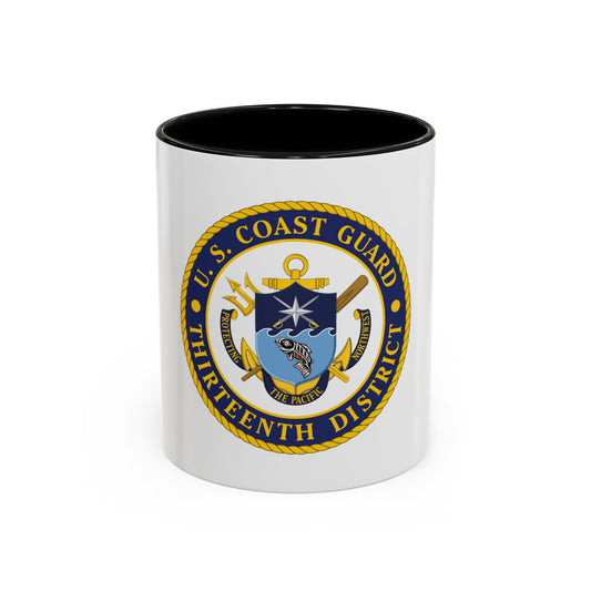 USCG Thirteenth District (U.S. Coast Guard) Accent Coffee Mug