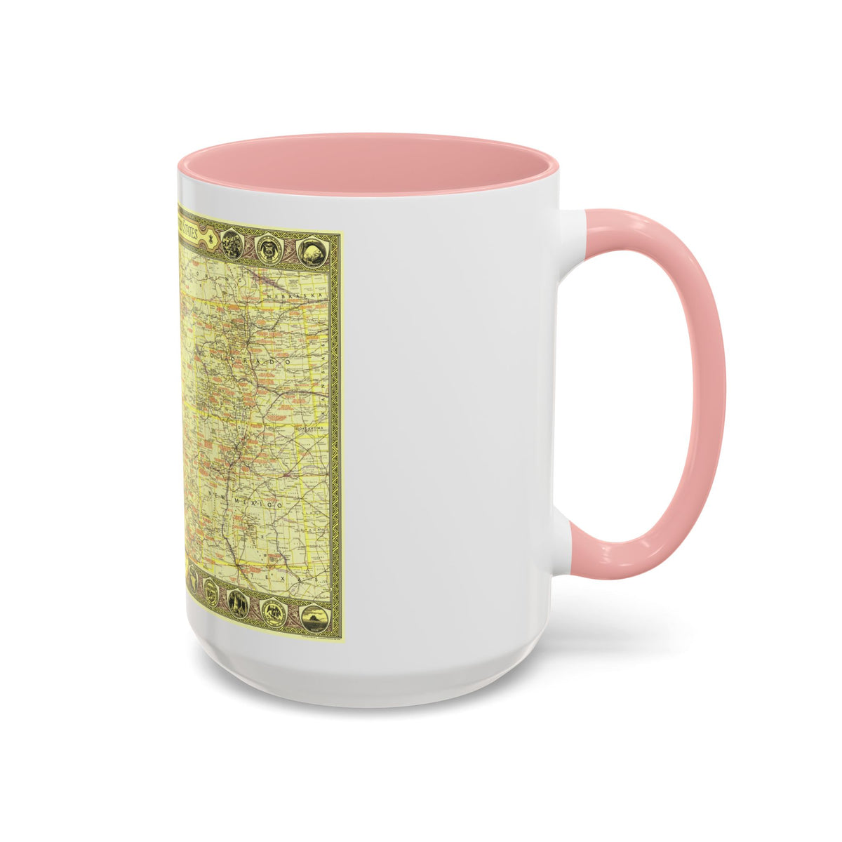 USA - Southwestern (1940) (Map) Accent Coffee Mug