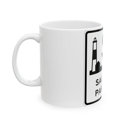 Sagtikos Pkwy Shield (New York) (Road Sign) White Coffee Mug