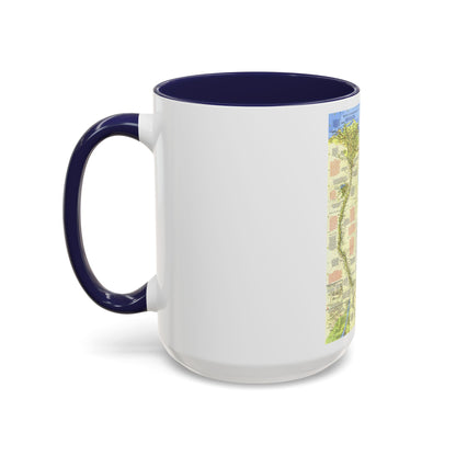 Egypt - Nile Valley, Land of the Pharaohs (1965) (Map) Accent Coffee Mug