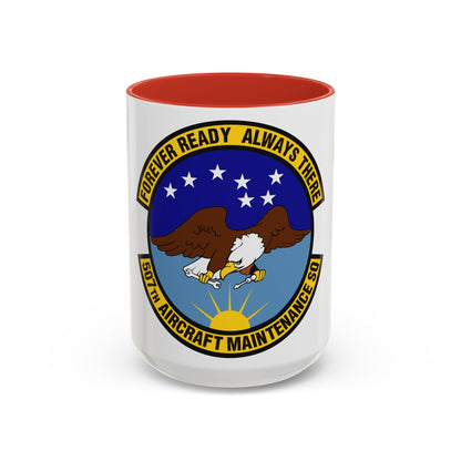 507th Aircraft Maintenance Squadron (U.S. Air Force) Accent Coffee Mug