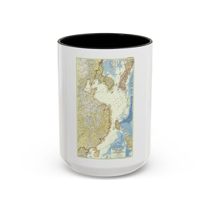 China Coast and Korea (1953) (Map) Accent Coffee Mug