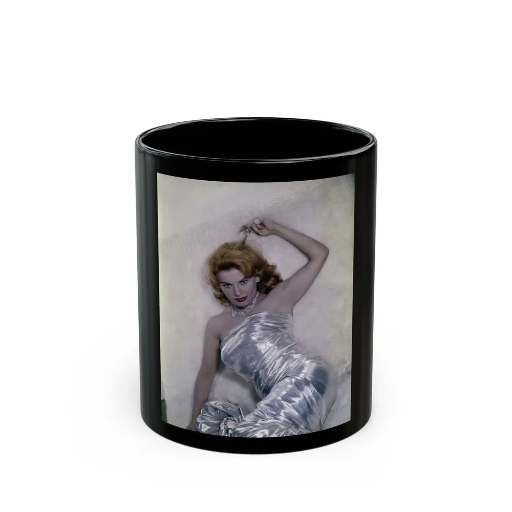 Kathleen Crowley #09 (Vintage Female Icon) Black Coffee Mug-11oz-Go Mug Yourself