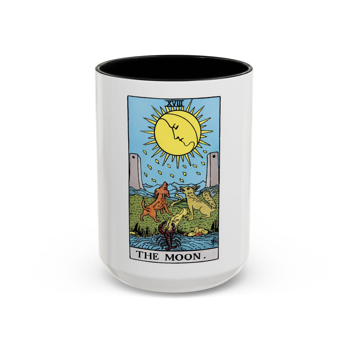 The Moon (Tarot Card) Accent Coffee Mug