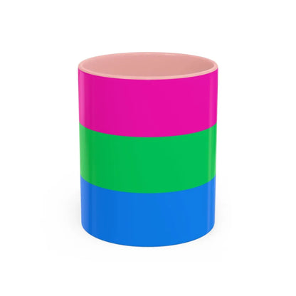 Polysexuality Pride Flag - Accent Coffee Mug-11oz-Pink-Go Mug Yourself