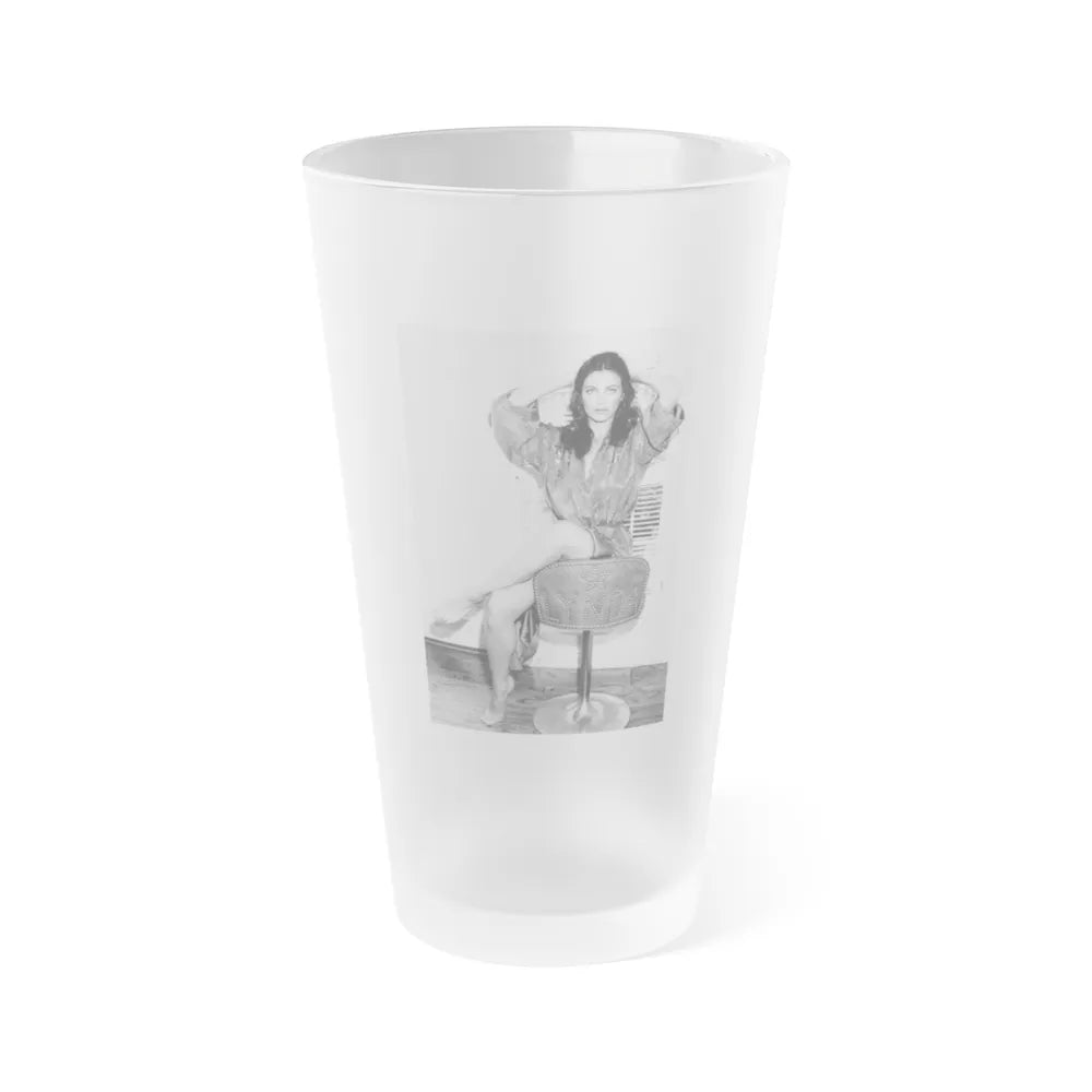 Lynda Carter #172 (Vintage Female Icon) Frosted Pint 16oz-16oz-Frosted-Go Mug Yourself