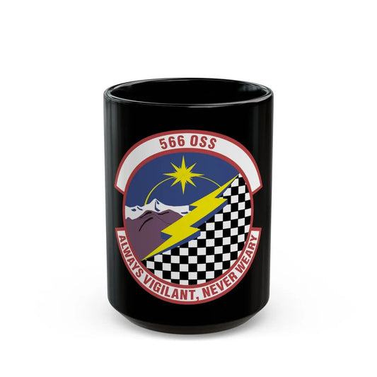 566th Operations Support Squadron (U.S. Air Force) Black Coffee Mug-15oz-Go Mug Yourself