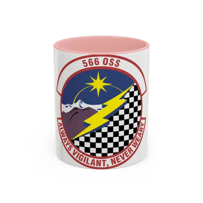 566th Operations Support Squadron (U.S. Air Force) Accent Coffee Mug 11oz Pink - Go Mug Yourself