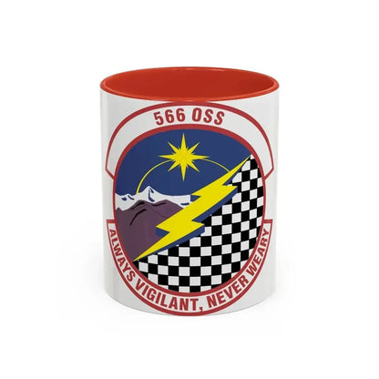 566th Operations Support Squadron (U.S. Air Force) Accent Coffee Mug 11oz Red - Go Mug Yourself