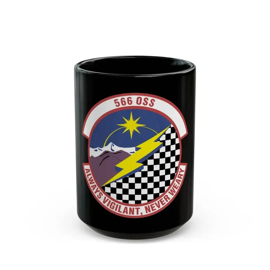 566th Operations Support Squadron (U.S. Air Force) Black Coffee Mug 15oz - Go Mug Yourself