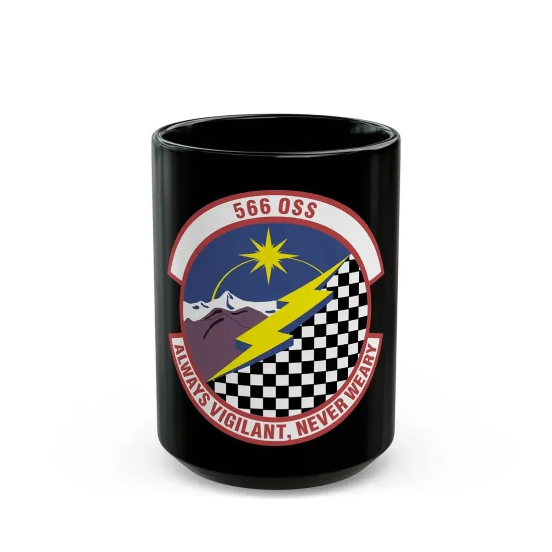 566th Operations Support Squadron (U.S. Air Force) Black Coffee Mug 15oz - Go Mug Yourself