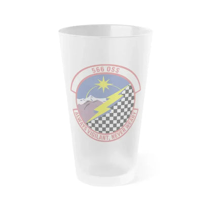 566th Operations Support Squadron (U.S. Air Force) Frosted Pint Glass 16oz 16oz Frosted - Go Mug Yourself