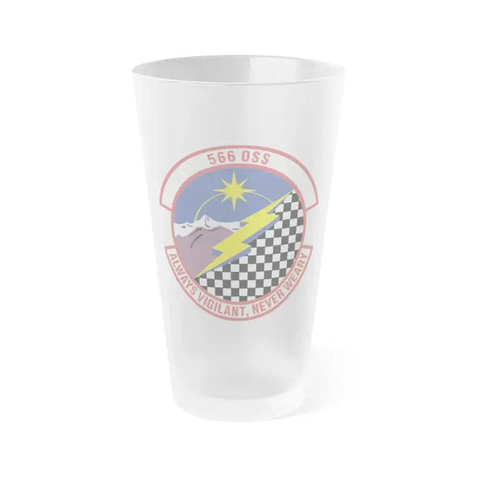 566th Operations Support Squadron (U.S. Air Force) Frosted Pint Glass 16oz 16oz Frosted - Go Mug Yourself