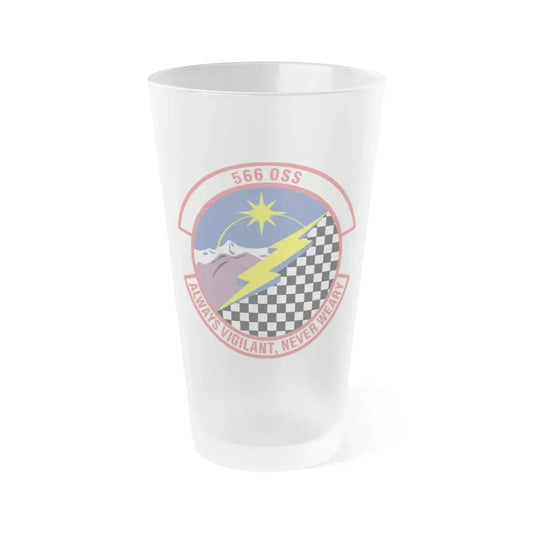 566th Operations Support Squadron (U.S. Air Force) Frosted Pint Glass 16oz 16oz Frosted - Go Mug Yourself