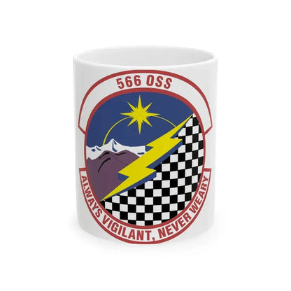 566th Operations Support Squadron (U.S. Air Force) White Coffee Mug 11oz - Go Mug Yourself