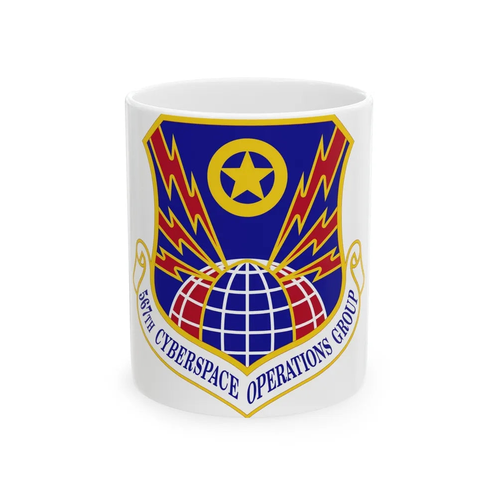 567 Cyberspace Operations Group ACC (U.S. Air Force) White Coffee Mug-11oz-Go Mug Yourself