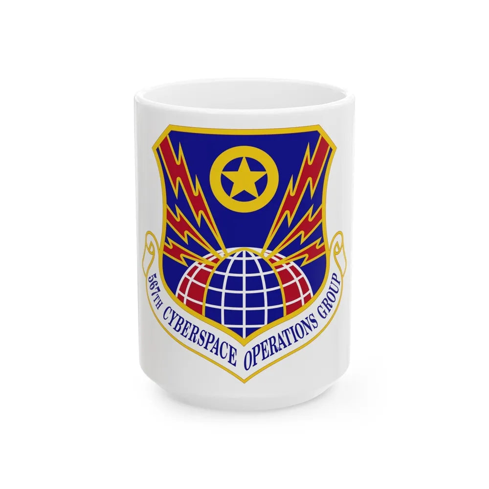 567 Cyberspace Operations Group ACC (U.S. Air Force) White Coffee Mug-15oz-Go Mug Yourself