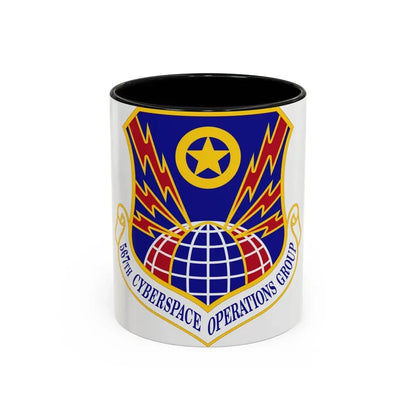 567 Cyberspace Operations Group ACC (U.S. Air Force) Accent Coffee Mug 11oz Black - Go Mug Yourself