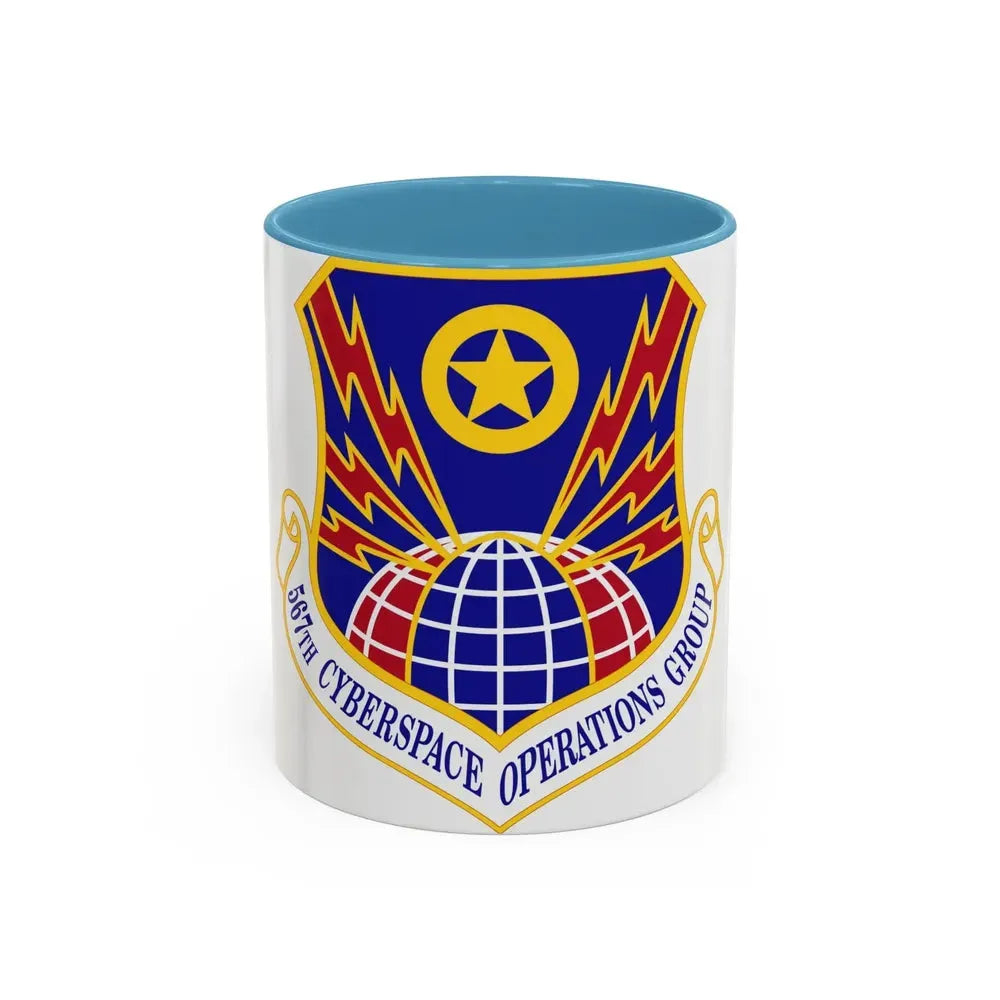 567 Cyberspace Operations Group ACC (U.S. Air Force) Accent Coffee Mug 11oz Light Blue - Go Mug Yourself