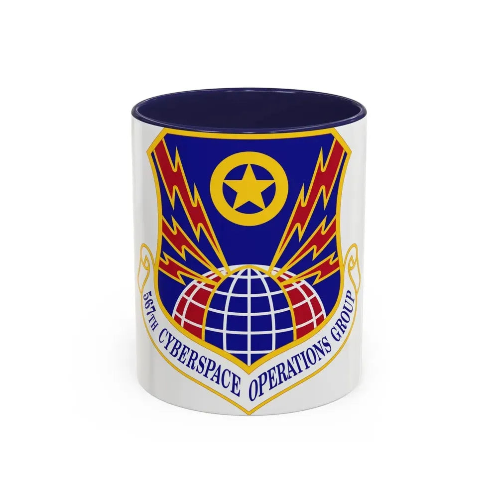 567 Cyberspace Operations Group ACC (U.S. Air Force) Accent Coffee Mug 11oz Navy - Go Mug Yourself