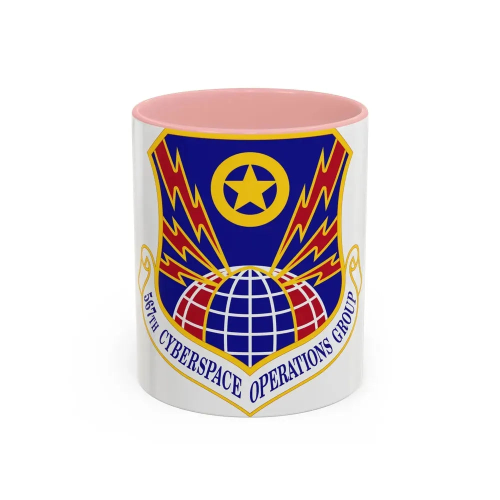 567 Cyberspace Operations Group ACC (U.S. Air Force) Accent Coffee Mug 11oz Pink - Go Mug Yourself