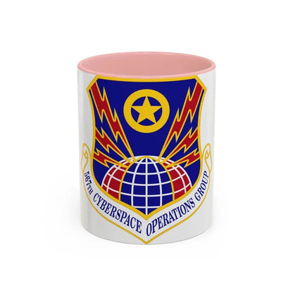 567 Cyberspace Operations Group ACC (U.S. Air Force) Accent Coffee Mug 11oz Pink - Go Mug Yourself