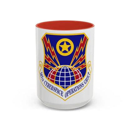 567 Cyberspace Operations Group ACC (U.S. Air Force) Accent Coffee Mug 15oz Red - Go Mug Yourself