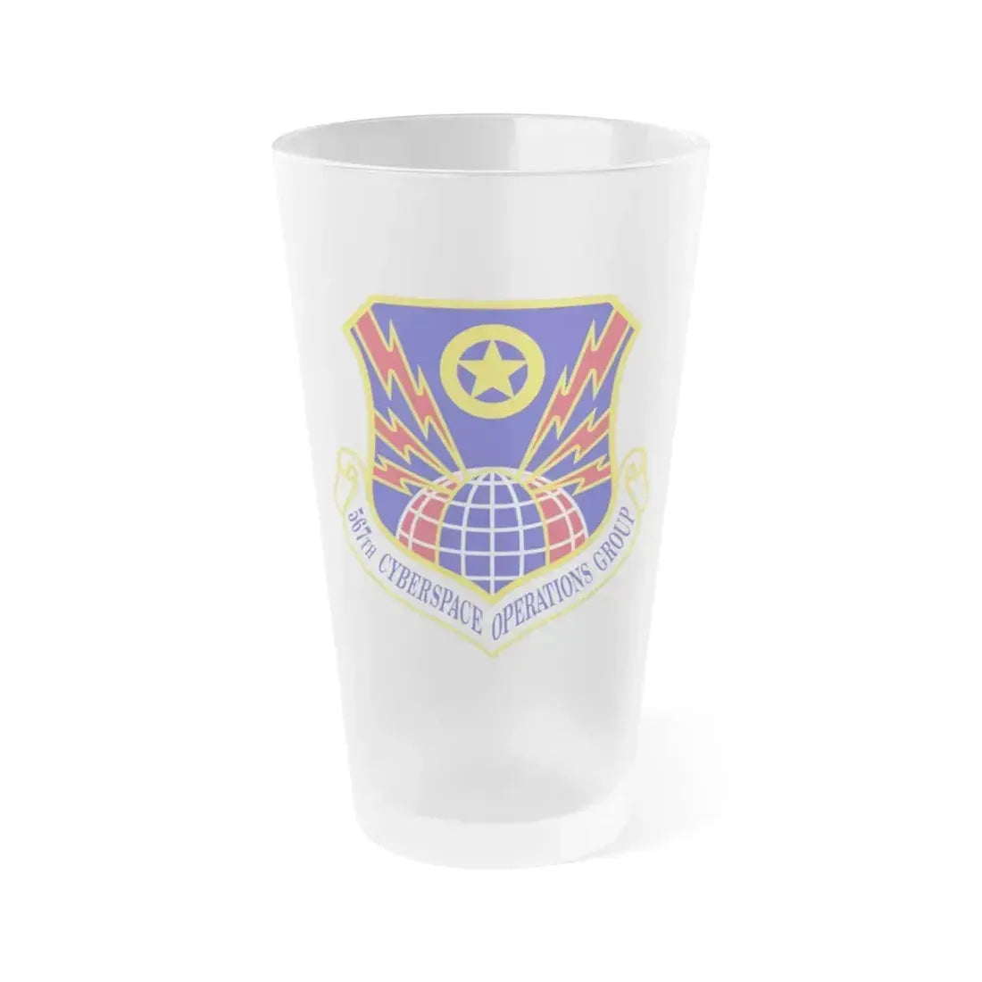 567 Cyberspace Operations Group ACC (U.S. Air Force) Frosted Pint Glass 16oz 16oz Frosted - Go Mug Yourself