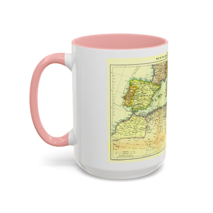 Mediterranean - Countries Bordering the (1912) (Map) Accent Coffee Mug