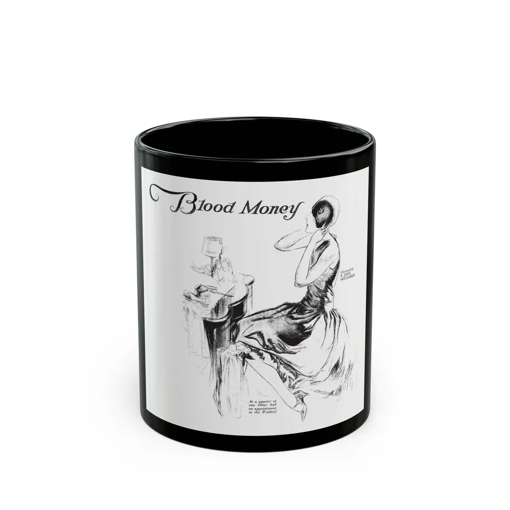 Blood Money (1), Collier's, March 10, 1928 - Black Coffee Mug-11oz-Go Mug Yourself