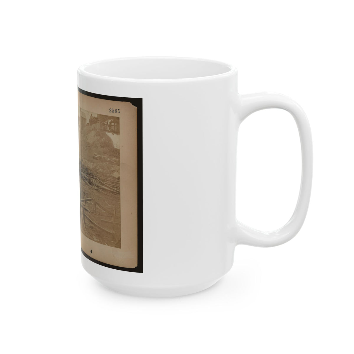 Railroad Construction Workers Straightening Track (U.S. Civil War) White Coffee Mug