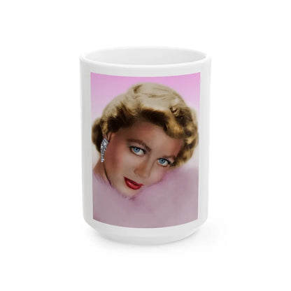 Dorothy Malone #173 (Vintage Female Icon) White Coffee Mug-15oz-Go Mug Yourself