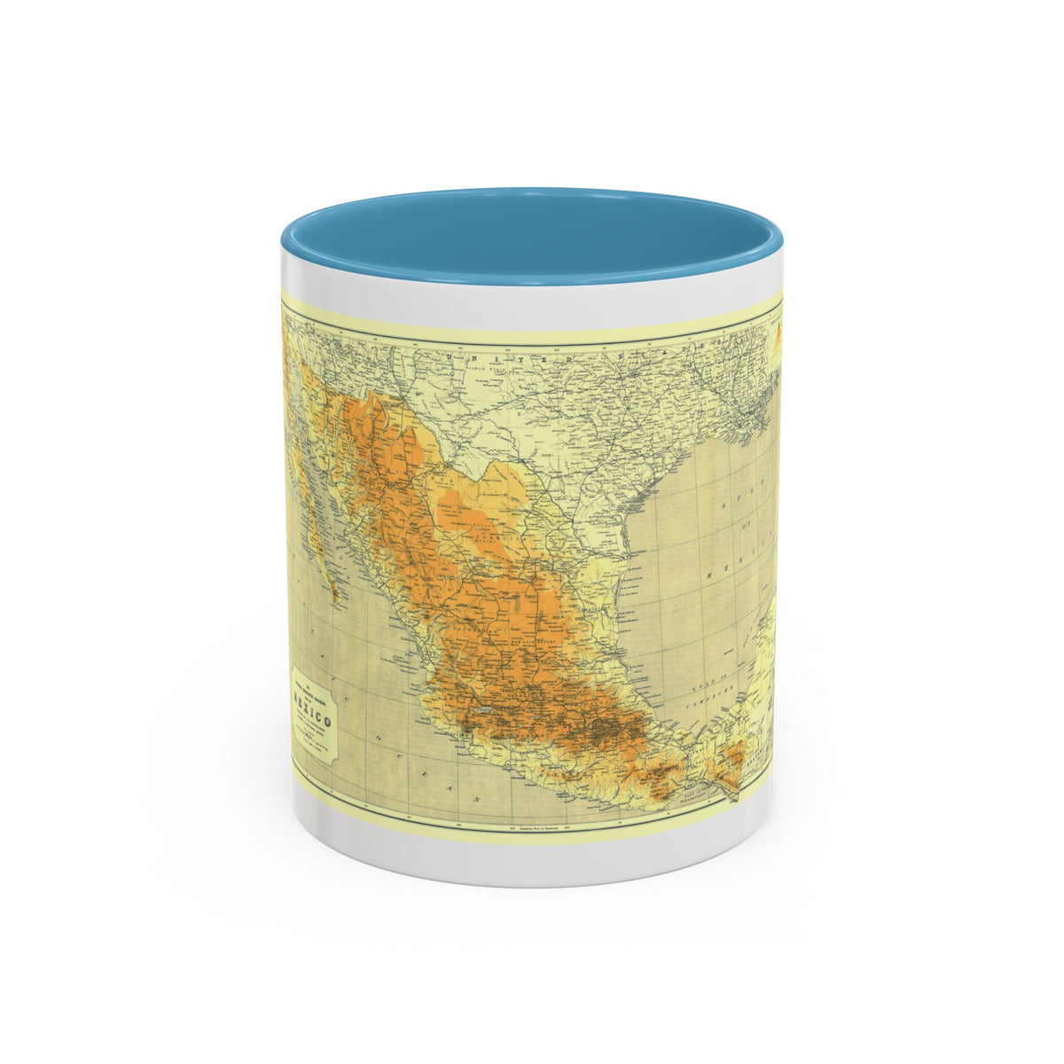Central America & Mexico (1914) (Map) Accent Coffee Mug
