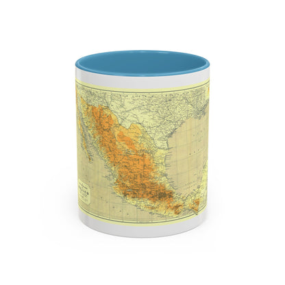 Central America & Mexico (1914) (Map) Accent Coffee Mug