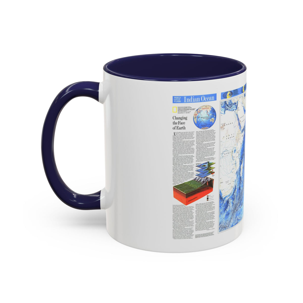Indian Ocean (1992) (Map) Accent Coffee Mug