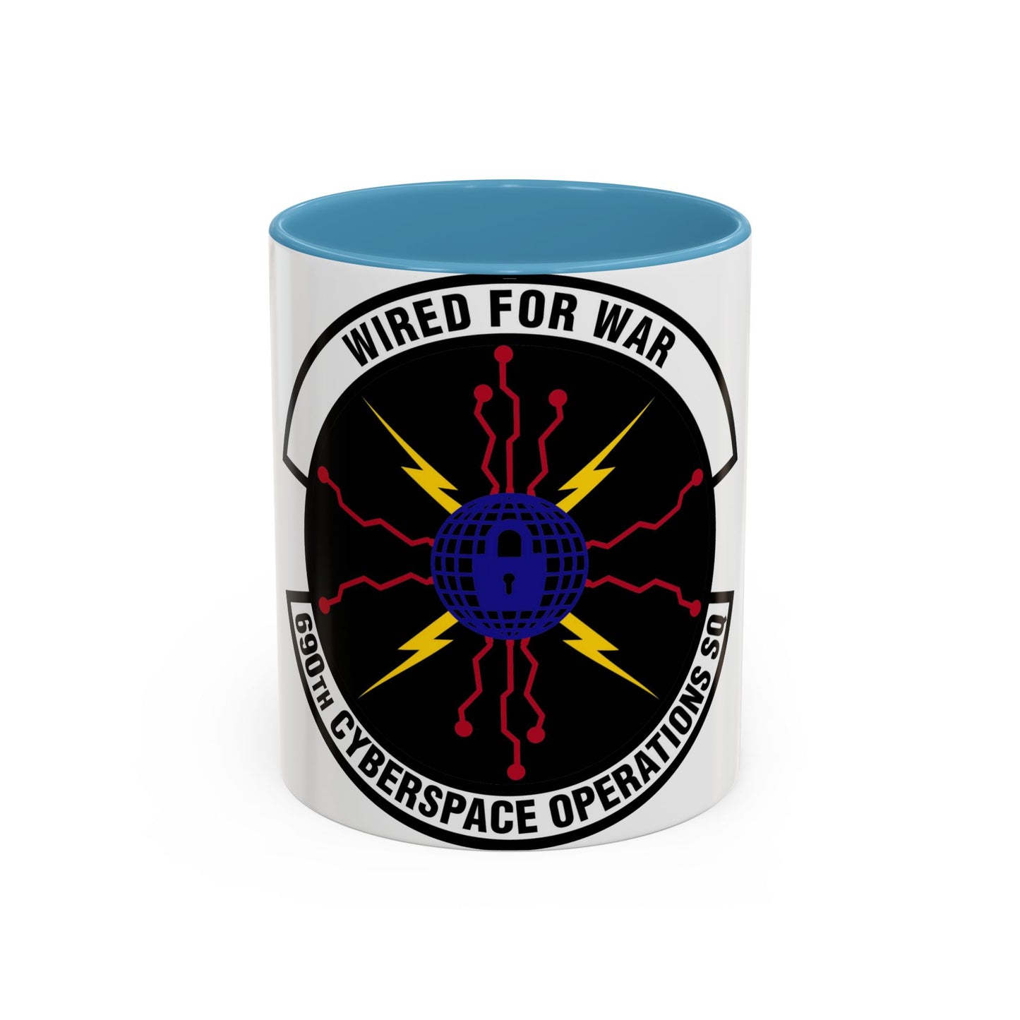 690 Cyberspace Operations Squadron AFSPC (U.S. Air Force) Accent Coffee Mug