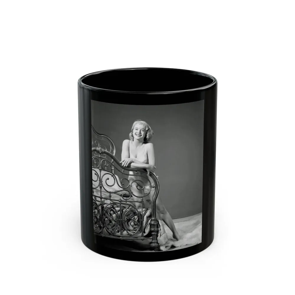 Leslie Parrish #185 (Vintage Female Icon) Black Coffee Mug-11oz-Go Mug Yourself