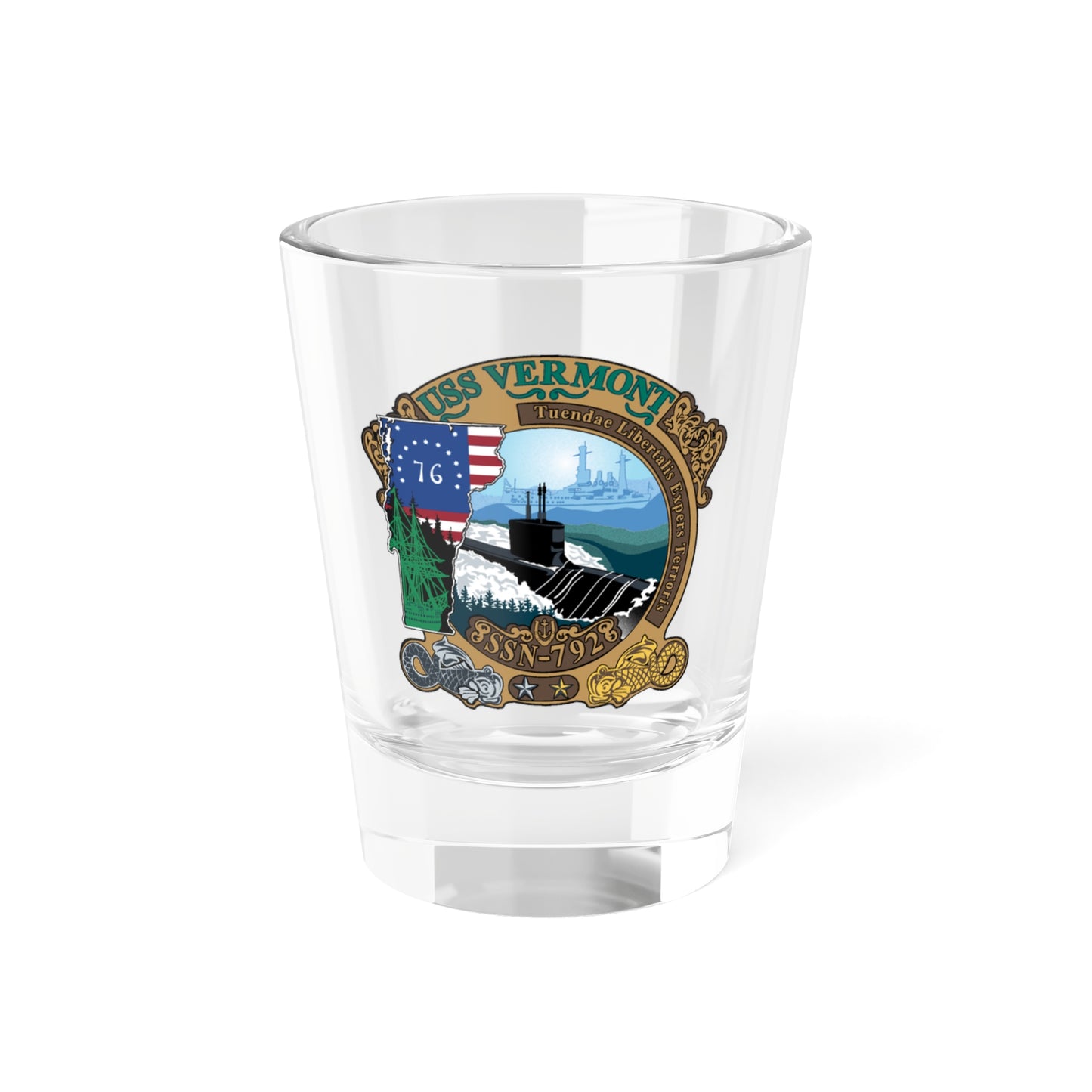 USS Vermont SSN 792 (U.S. Navy) Shot Glass 1.5oz