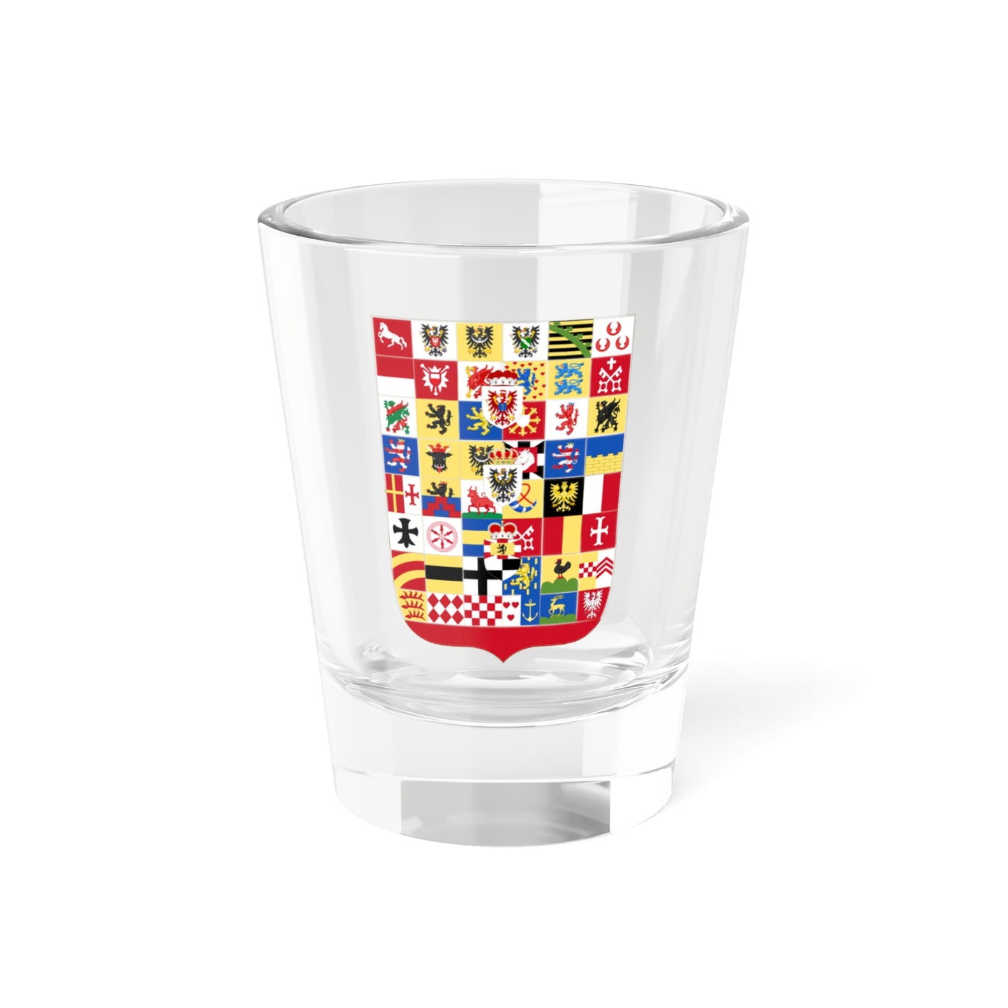 Greater coat of arms of the Kingdom of Prussia House of Hohenzollern from 1873 (Denmark) (Coat of Arms) Shot Glass 1.5oz