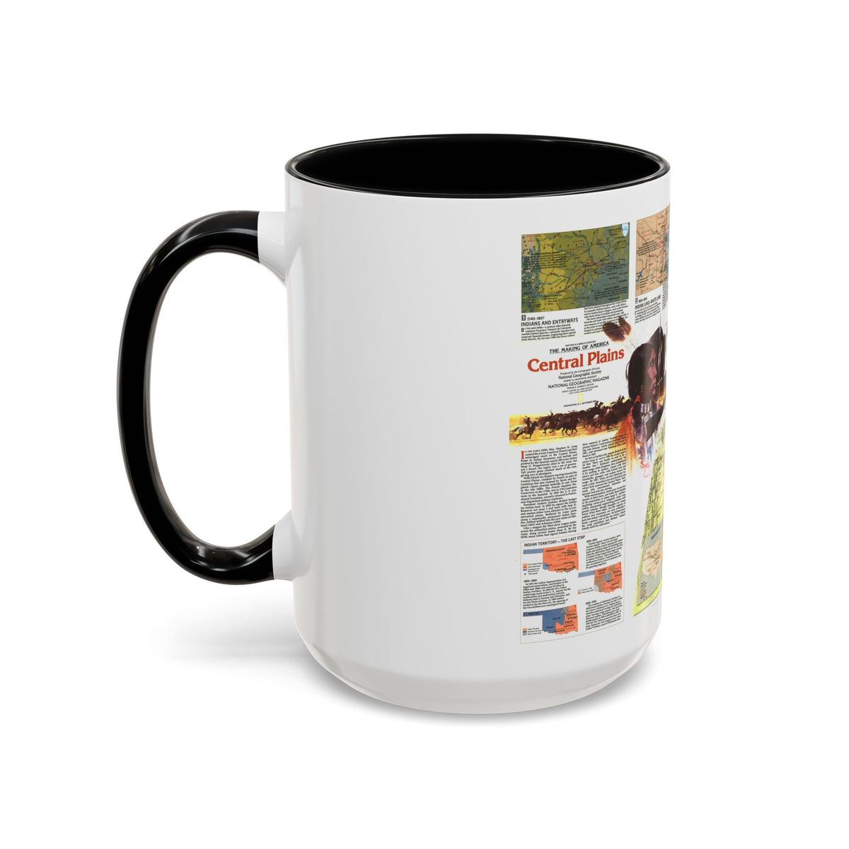USA - Central Plains 2 (1985) (Map) Accent Coffee Mug