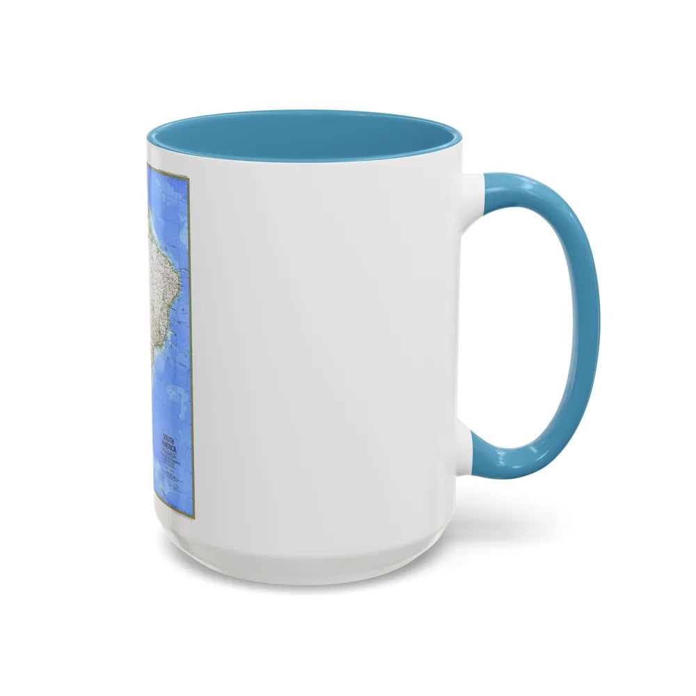 South America (1972) (Map) Accent Coffee Mug-Go Mug Yourself