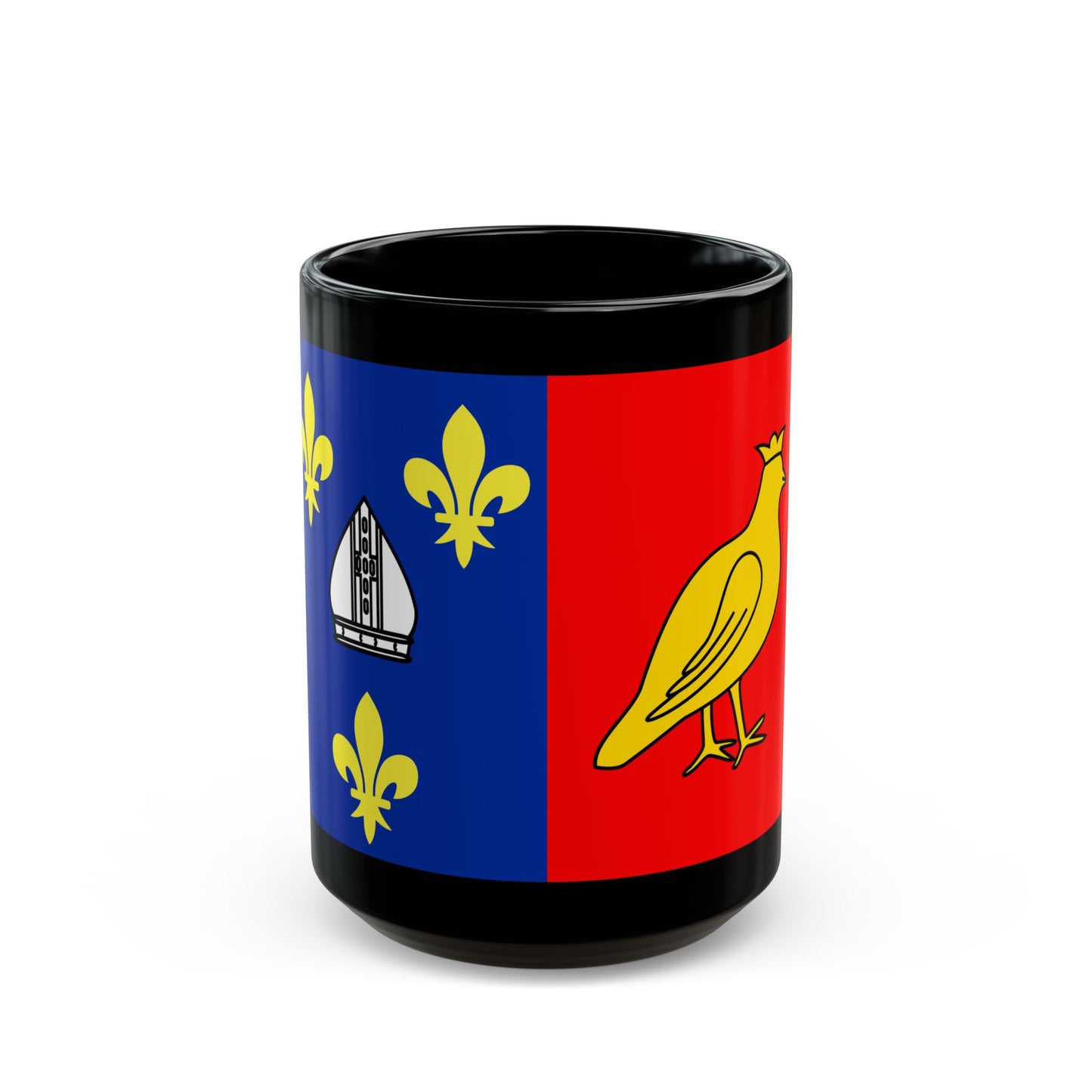 Flag of Charente Maritime France 2 - Black Coffee Mug-15oz-Go Mug Yourself