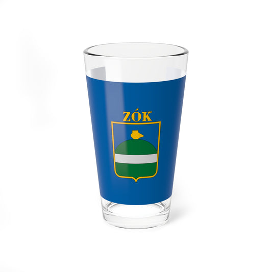 Flag of Zok (Hungary) Pint Glass 16oz