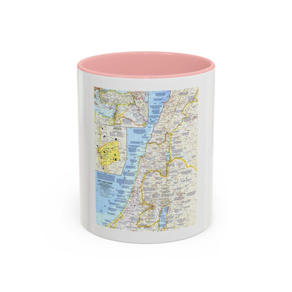 Middle East - Holy Land Today (1963) (Map) Accent Coffee Mug