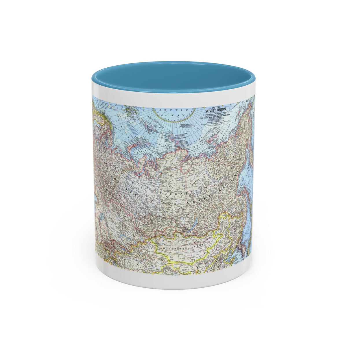 Russia - Eastern Soviet Union (1967) (Map) Accent Coffee Mug
