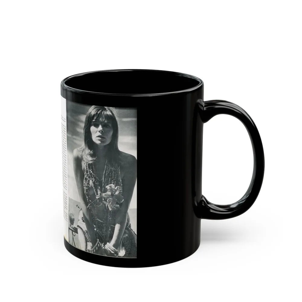 Julie Ege #212 (Vintage Female Icon) Black Coffee Mug-Go Mug Yourself