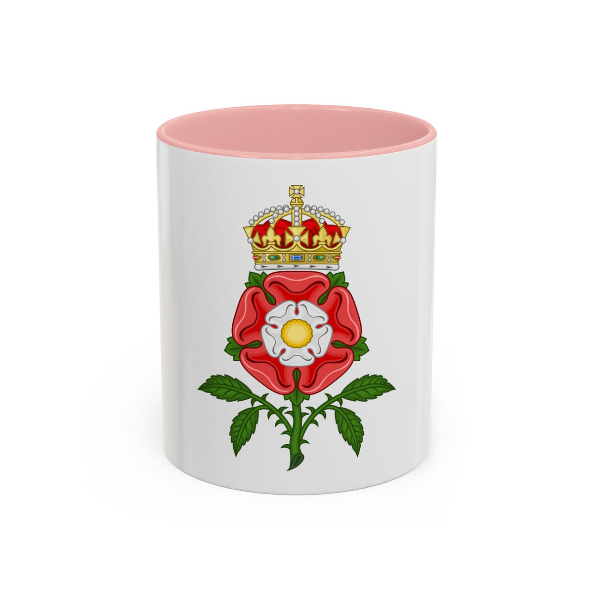 Tudor Rose (Tudor Heraldry) - Accent Coffee Mug